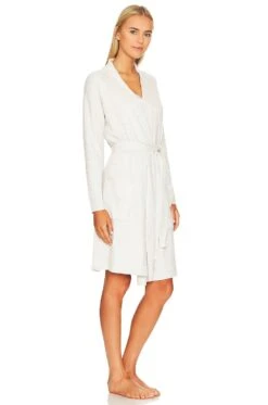 CozyChic Lite Ribbed Robe Silver & Pearl 8 CozyChic Lite Ribbed Robe Silver & Pearl -Fashion Clothing Store BDRE WI3 V3