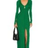 BEC + BRIDGE Freya Knit V Maxi Dress Bottle Green -Fashion Clothing Store BECA WD445 V1
