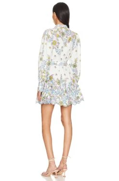 Shirt Dress With Tie Up Belt White -Fashion Clothing Store BENE WD264 V3