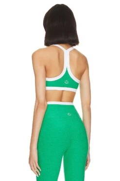 Beyond Yoga Spacedye Outlines Bra Green Grass & Cloud White -Fashion Clothing Store BEYR WI100 V3