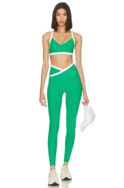 Beyond Yoga Spacedye Outlines Bra Green Grass & Cloud White -Fashion Clothing Store BEYR WI100 V4