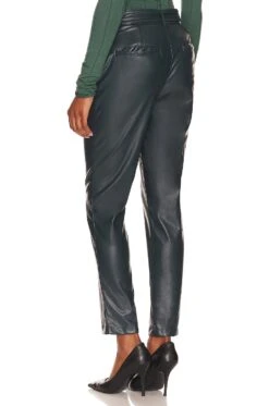 BCBGeneration PANTALÓN DE PIEL SINTÉTICA CON CINTURÓN Emerald -Fashion Clothing Store BGEN WP77 V3