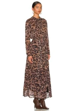 Maxi Shirt Dress Golden Spots 6 Maxi Shirt Dress Golden Spots -Fashion Clothing Store BLD WD102 V2