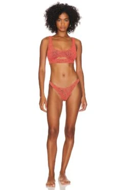 Sinner Bikini Bottom Coral Lurex -Fashion Clothing Store BONR WX442 V4
