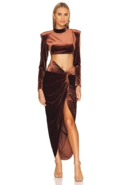 Cleopatra Velvet Set Coffee