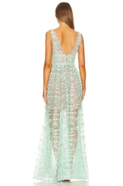 Megan Maxi Dress Turquoise -Fashion Clothing Store BROR WD519 V3