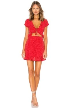 Mercy Polka Dot Dress Blue -Fashion Clothing Store BTWR WD432 V1