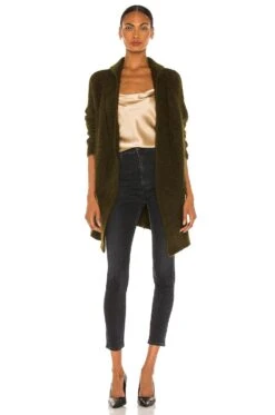 Angora Cardigan Green