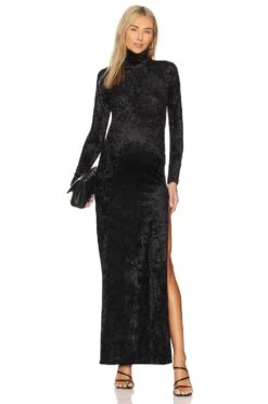 The Monica Black Velvet Dress Black 8 The Monica Black Velvet Dress Black -Fashion Clothing Store BUMR WD10 V2