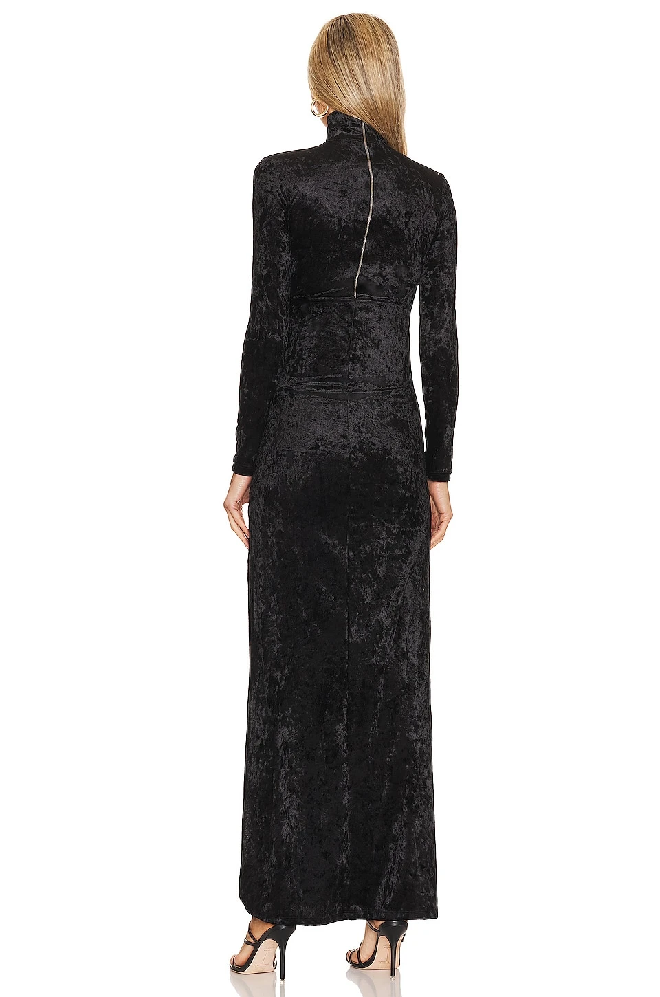 The Monica Black Velvet Dress Black 6 The Monica Black Velvet Dress Black - Image 4
