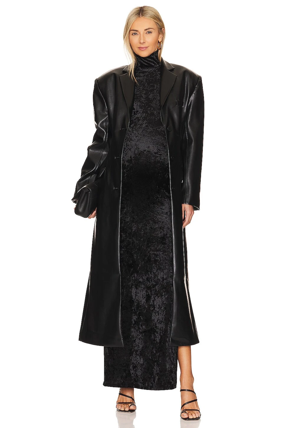 The Monica Black Velvet Dress Black 7 The Monica Black Velvet Dress Black - Image 5
