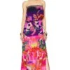 Camilla Strapless Blouson Maxi Dress Flight Of The Flamingo -Fashion Clothing Store CILL WD359 V1