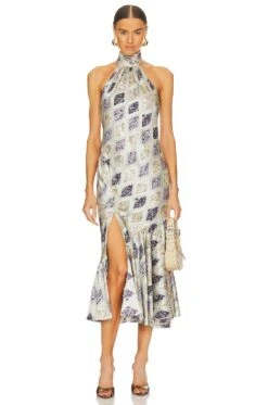 Cinq A Sept Diamond Sea Melissa Dress Celadon Multi