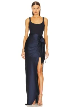 Cinq A Sept Marian Gown Navy