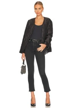 CITIZENS OF HUMANITY Charlotte High Rise Straight Black Ink -Fashion Clothing Store CITI WJ1727 V4