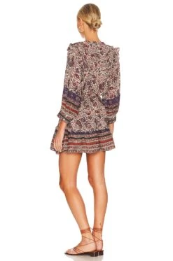 Reign Mini Dress Laurel Block Print -Fashion Clothing Store CLEO WD407 V3