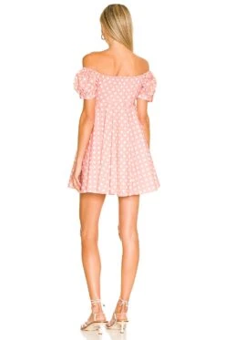 Dina Mini Dress Blush & White Polka Dot -Fashion Clothing Store CLNR WD81 V3