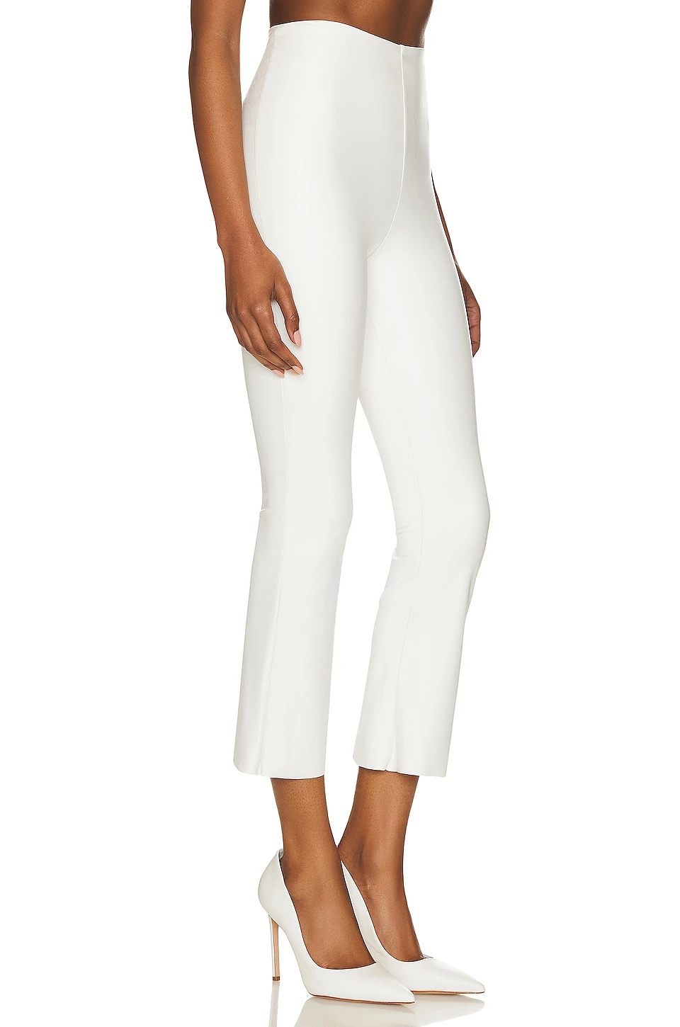 Commando Faux Leather Cropped Flare White 4 Commando Faux Leather Cropped Flare White - Image 2