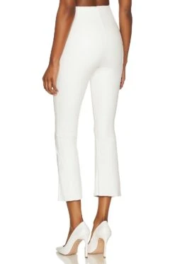 Commando Faux Leather Cropped Flare White 10 Commando Faux Leather Cropped Flare White -Fashion Clothing Store CMAN WP101 V3