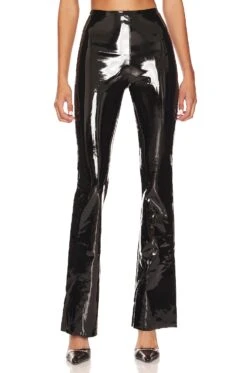 Commando Faux Patent Leather Flare Legging Black 12 Commando Faux Patent Leather Flare Legging Black -Fashion Clothing Store CMAN WP93 V1