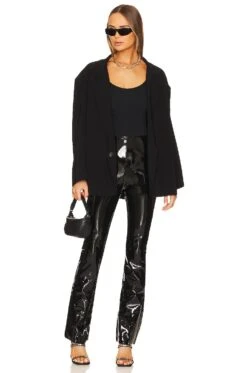 Commando Faux Patent Leather Flare Legging Black 11 Commando Faux Patent Leather Flare Legging Black -Fashion Clothing Store CMAN WP95 V4