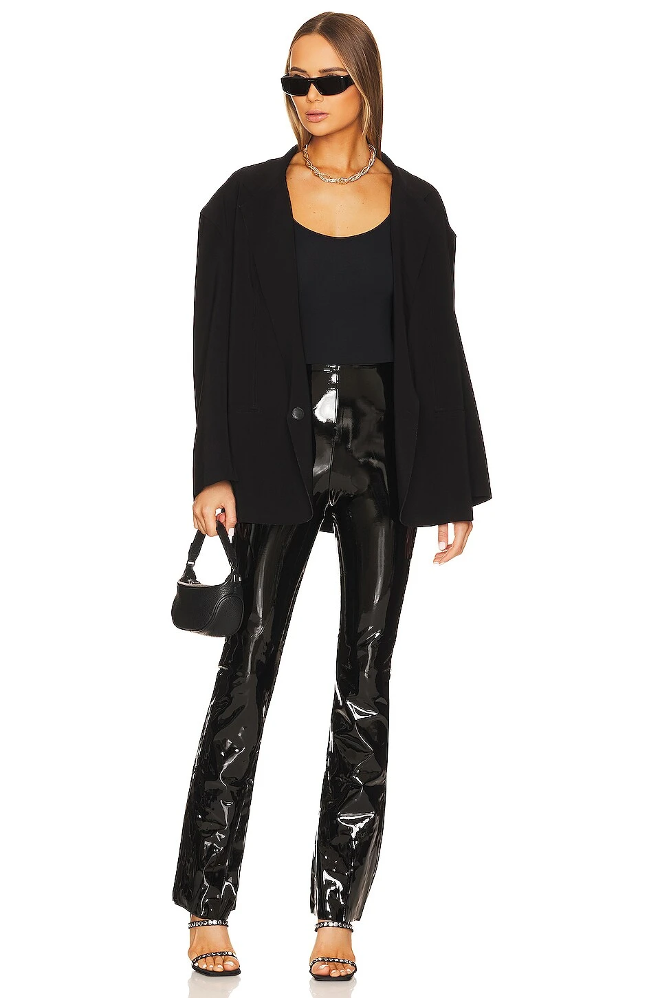 Commando Faux Patent Leather Flare Legging Black 6 Commando Faux Patent Leather Flare Legging Black - Image 4