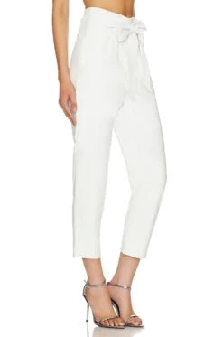 Commando Faux Leather Paperbag Pant White -Fashion Clothing Store CMAN WP99 V2