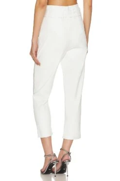 Commando Faux Leather Paperbag Pant White -Fashion Clothing Store CMAN WP99 V3