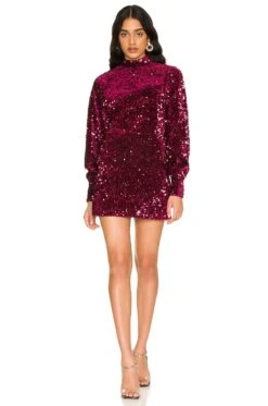 Camila Coelho ROBE COURTE JEZABEL Burgundy 14 Camila Coelho ROBE COURTE JEZABEL Burgundy -Fashion Clothing Store COEL WD177 V1 1