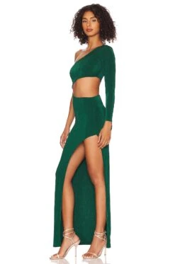 Camila Coelho Clarissa Midi Dress Emerald Green -Fashion Clothing Store COEL WD273 V3