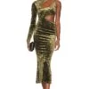 Camila Coelho Arabella Midi Dress Olive Green -Fashion Clothing Store COEL WD306 V1
