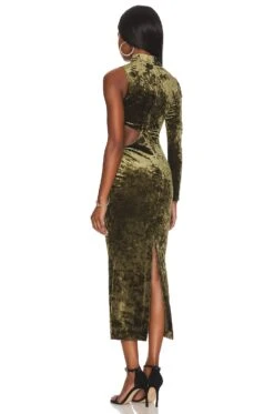 Camila Coelho Arabella Midi Dress Olive Green -Fashion Clothing Store COEL WD306 V4