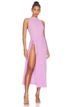 Camila Coelho Poppy Midi Dress Purple -Fashion Clothing Store COEL WD325 V5
