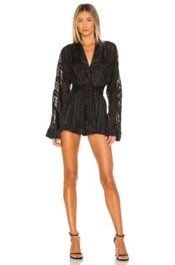 Camila Coelho Amelia Romper Black