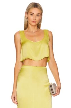Camila Coelho Selina Crop Top Lime