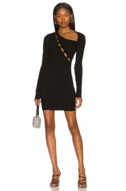 Capri Cut Out Dress Jet Black