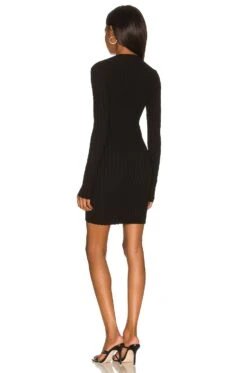 Capri Cut Out Dress Jet Black -Fashion Clothing Store COTR WD148 V4