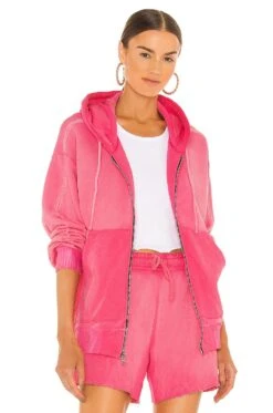 The Brooklyn Oversized Hoodie Hot Pink Mix
