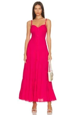 Melia Long Dress Solid Fuchsia -Fashion Clothing Store CRIB WD106 V1 1