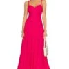 Melia Long Dress Solid Fuchsia -Fashion Clothing Store CRIB WD106 V1