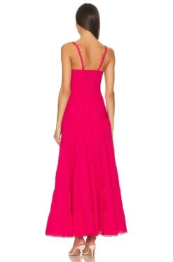 Melia Long Dress Solid Fuchsia -Fashion Clothing Store CRIB WD106 V3