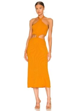 Cult Gaia Cameron Dress Apricot -Fashion Clothing Store CULG WD117 V1 1