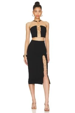 Cult Gaia Torielle Skirt Black -Fashion Clothing Store CULG WQ24 V5