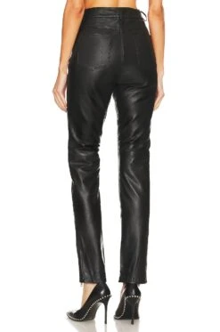 Phoenix Zip Leather Pant Black -Fashion Clothing Store DDWO WP3 V3