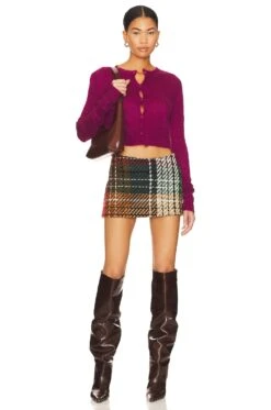 Low Rise Plaid Mini Skirt Multi -Fashion Clothing Store DGUI WQ31 V4