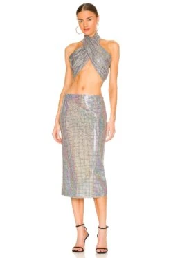 Alexa Skirt Light Silver 10 Alexa Skirt Light Silver -Fashion Clothing Store DODR WQ22 V4