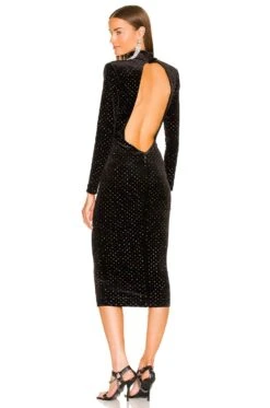 AURORA 미디 원피스 Black Multi -Fashion Clothing Store DUNX WD62 V3