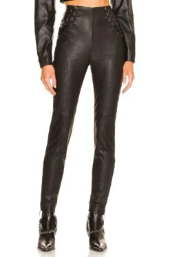 PANTALON EN CUIR MERCURY Black