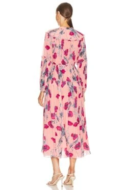 DIANE VON FURSTENBERG Link Dress Poppy Soft Pink -Fashion Clothing Store DVF WD468 V3