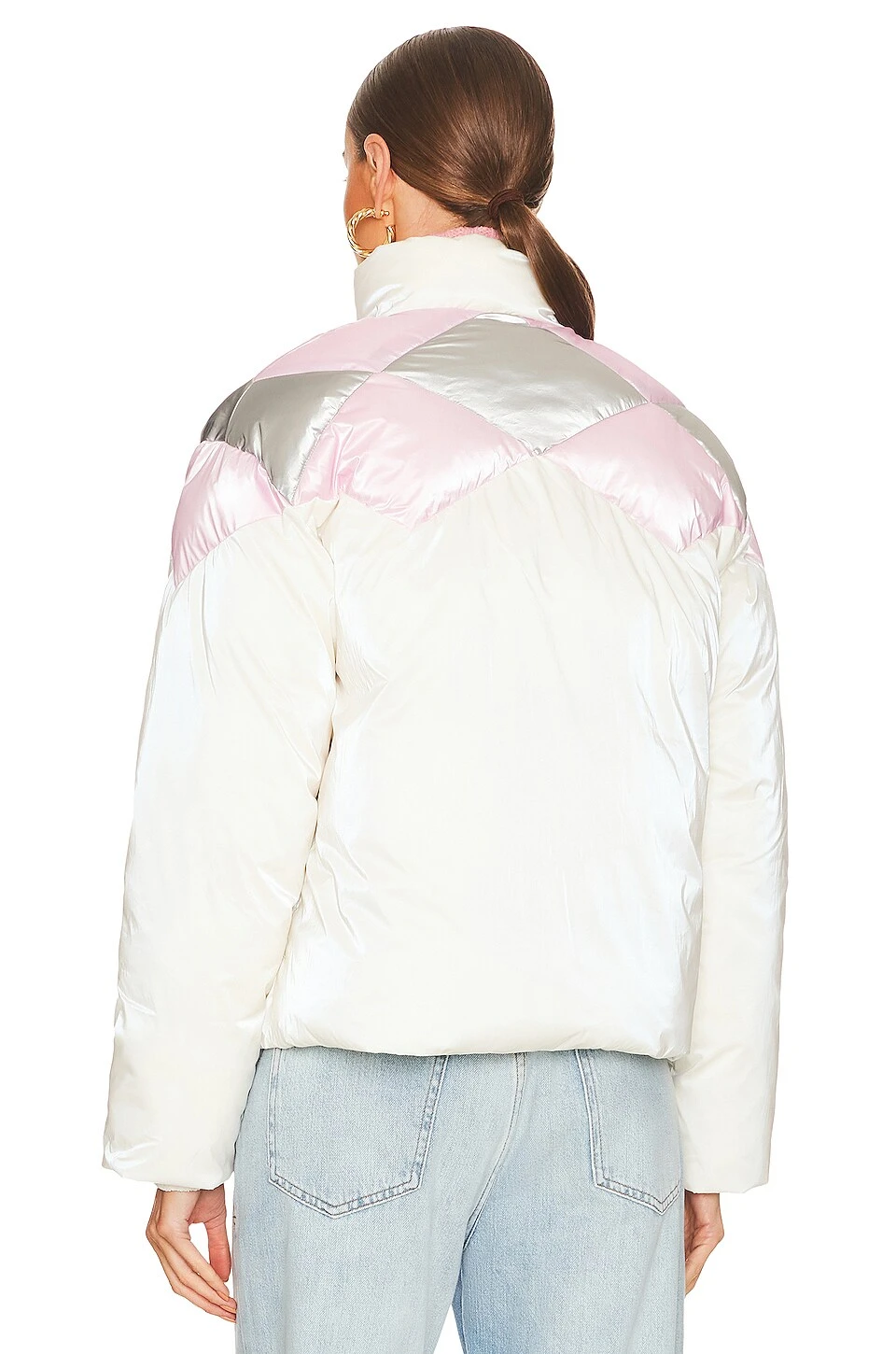 Juno Puffer Jacket Ivory Pastel 6 Juno Puffer Jacket Ivory Pastel - Image 4